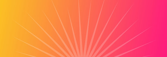 orange and pink gradient with sunburst motif